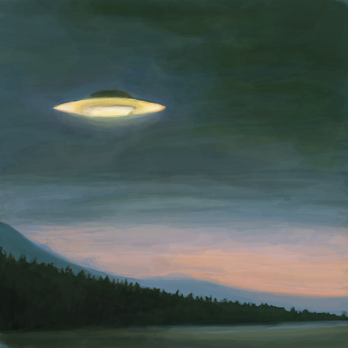 UFO AT TWILIGHT